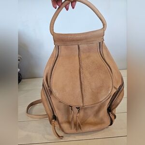 Tan Leather Women's Backpack